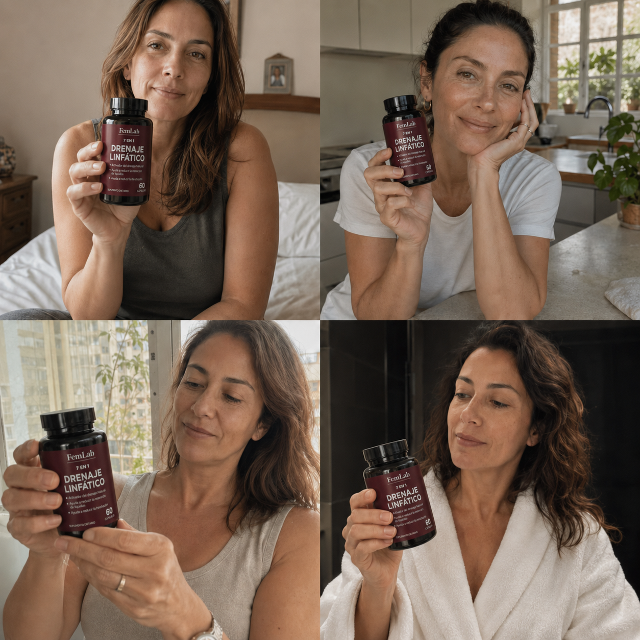 FemLab® -  Drena Naturalmente la Hinchazón del Rostro, Abdomen y Piernas